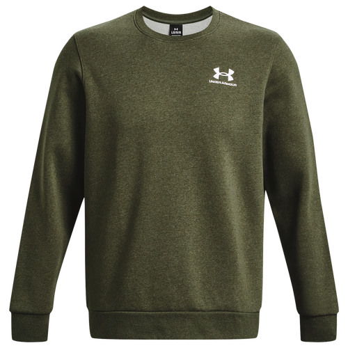 

Under Armour Mens Under Armour Essential Fleece Crew - Mens Marine Od Green/White Size M