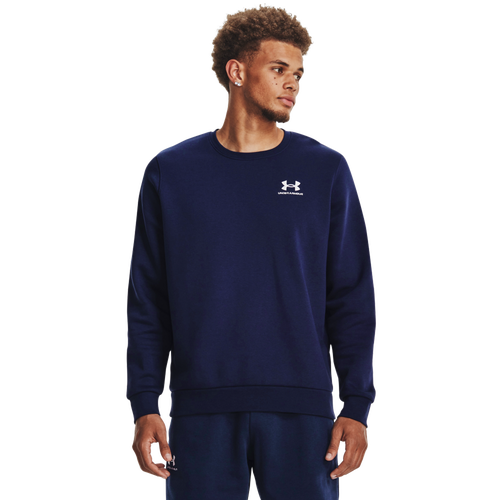 

Under Armour Mens Under Armour Essential Fleece Crew - Mens Midnight Navy/White Size XXL