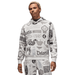 Men's - Jordan Essential AOP Fleece Pullover  - Sail/Black