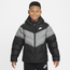 Nike Synthetic Fleece Hooded Jacket - Girls' Grade School Black/Gray