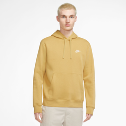 Men's - Nike Club Pullover Hoodie - Wheat/White