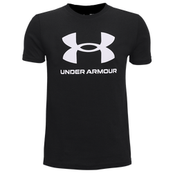 Girls' Grade School - Under Armour Sportstyle Logo T-Shirt - Black/White