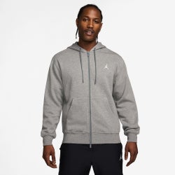 Men's - Jordan Brooklyn Fleece Full-Zip - Grey/White