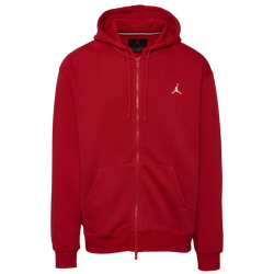 Men's - Jordan Brooklyn Fleece Full-Zip  - Gym Red/White