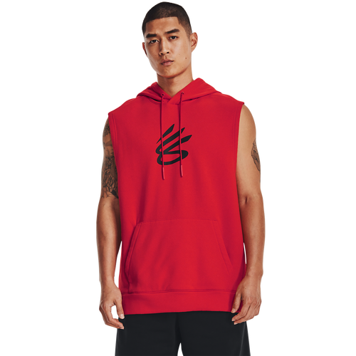 

Under Armour Mens Under Armour Curry Fleece Sleeveless Hoodie - Mens Radio Red/Black Size XXL