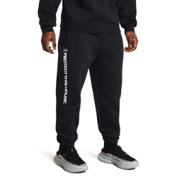 Men's - Under Armour PTH Icon Fleece Joggers  - Black/White