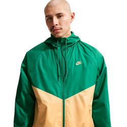 Men's - Nike NSW Windrunner Jacket  - Topaz Gold/Malachite