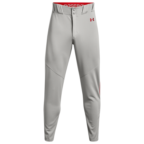 

Under Armour Mens Under Armour Utility Baseball Piped Pants 22 - Mens Gray/Red Size L