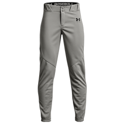 Boys' Grade School - Under Armour Utility Baseball Pants - Gray/White