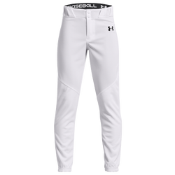 Boys' Grade School - Under Armour Utility Baseball Pants - White/Black