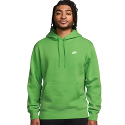 Men's - Nike Club Pullover Hoodie  - Green/White