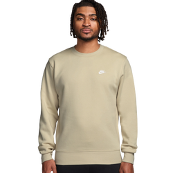 Men's - Nike Club Crew  - White/Khaki