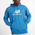 New Balance French Terry Stacked Logo Pullover Hoodie  - Men's Blue Agat