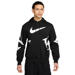 Pour hommes - Nike Chandail à capuchon universitaire Club Basketball Neo à imprimé - Noir/Blanc