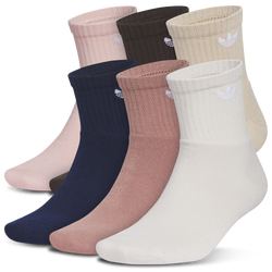 Adult - adidas Originals Trefoil 6 Pack Quarter Socks  - Neutral/Neutral
