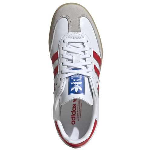 Adidas red stripe trainers clearance