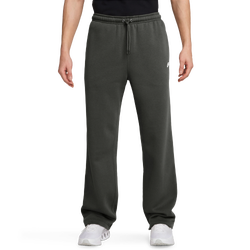 Men's - Nike Club Fleece Bungee Pants  - Sequoia/White/White
