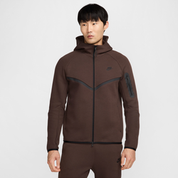 Men's - Nike Tech Fleece Full-Zip Windrunner Hoodie  - Baroque Brown/Black