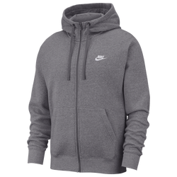 Men's - Nike NSW Club Fleece Full-Zip Hoodie - Charcoal