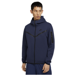 Men's - Nike Sportswear Tech Fleece Full-Zip Hoodie  - Midnight Navy/Black