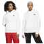 Nike Club Fleece Pullover Hoodie - Men's White/Black