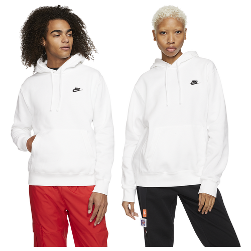 Nike club hoodie white best sale