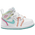 Jordan AJ 1 à mi-cheville - Garçons, bambin Blanc/Bleu sarcelle délavé/Rose rush