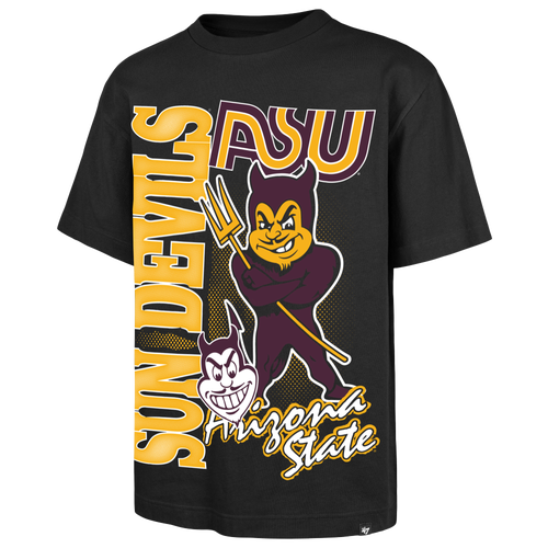 47 Brand Mens Arizona State Sun Devils Mascot Short Sleeve T-Shirt - - Black