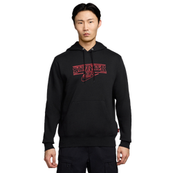 Men's - Nike NRG Stranger Things 5 Fleece Hoodie  - Red/Black