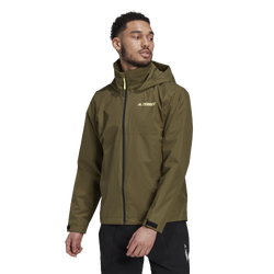 Men's - adidas Terrex Rain Jacket - Olive