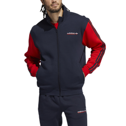 Men's - adidas Originals Sport Fleece Track Top  - Red/Navy