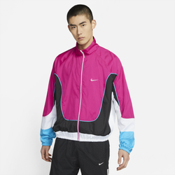 Men's - Nike Throwback Jacket  - Pink/Black
