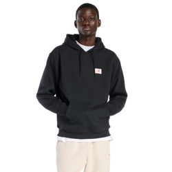 Men's - New Balance Essential Woven Label Pullover Hoodie  - White/Red/Black