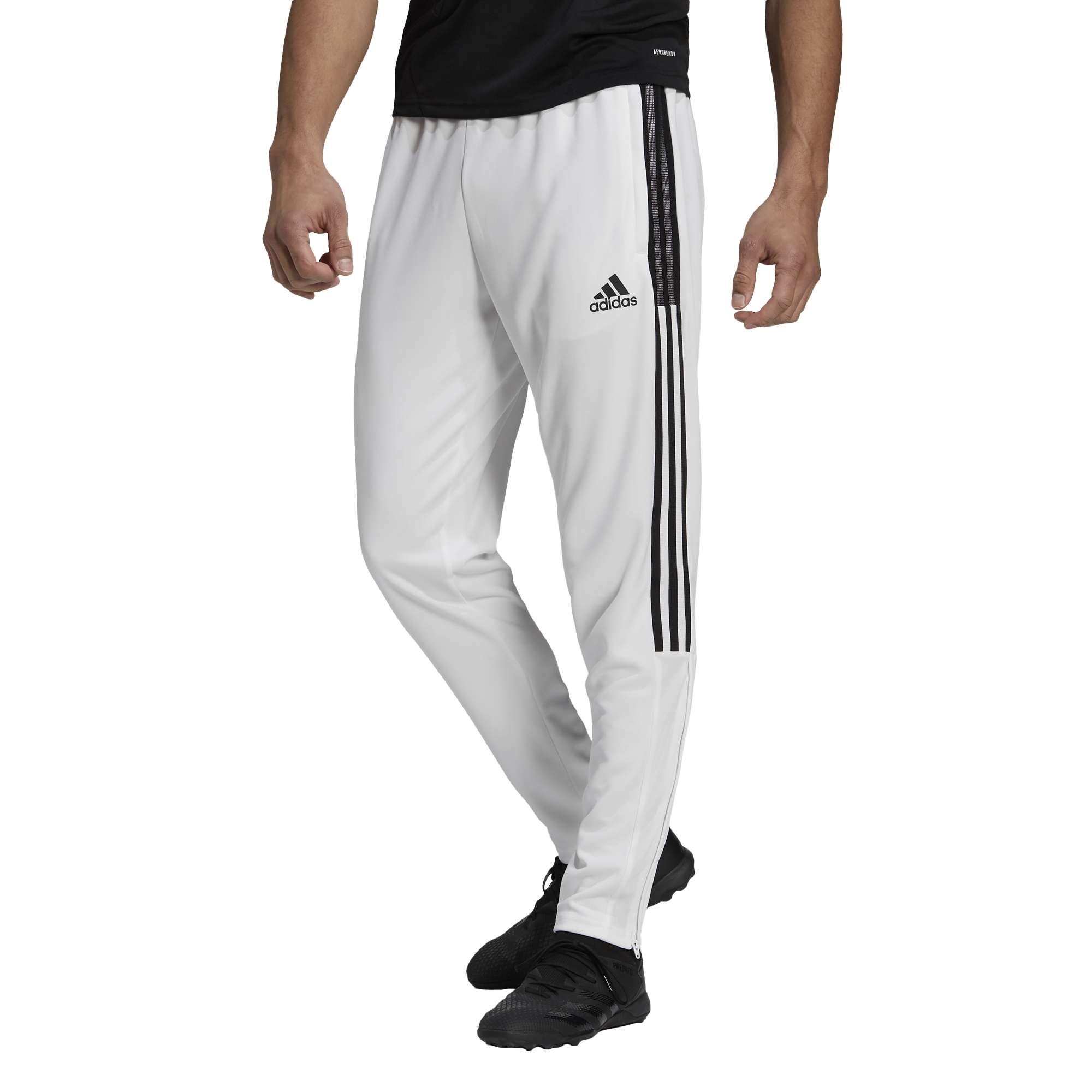 adidas mens Tiro 21 Track Pants, GH7305 Black/White, Large 