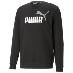 Pour hommes - PUMA Haut à col ras du cou Essential Big Logo - Blanc/Noir