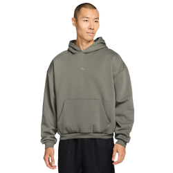 Men's - Nike Standard Issue Brushed Pullover Hoodie  - Dark Stucco/White