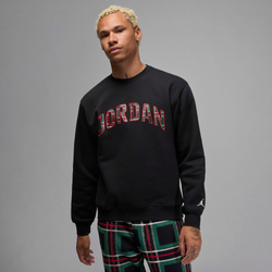 Men's - Jordan Essential Holiday Fleece Crew - Black/Red