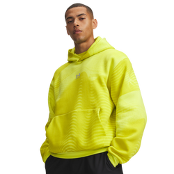 Men's - Under Armour Icon Print Fleece Hoodie  - Flash Yellow/Yellow