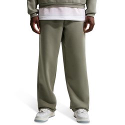 Men's - Nike Standard Issue Brushed Open Hem Pants  - White/Olive