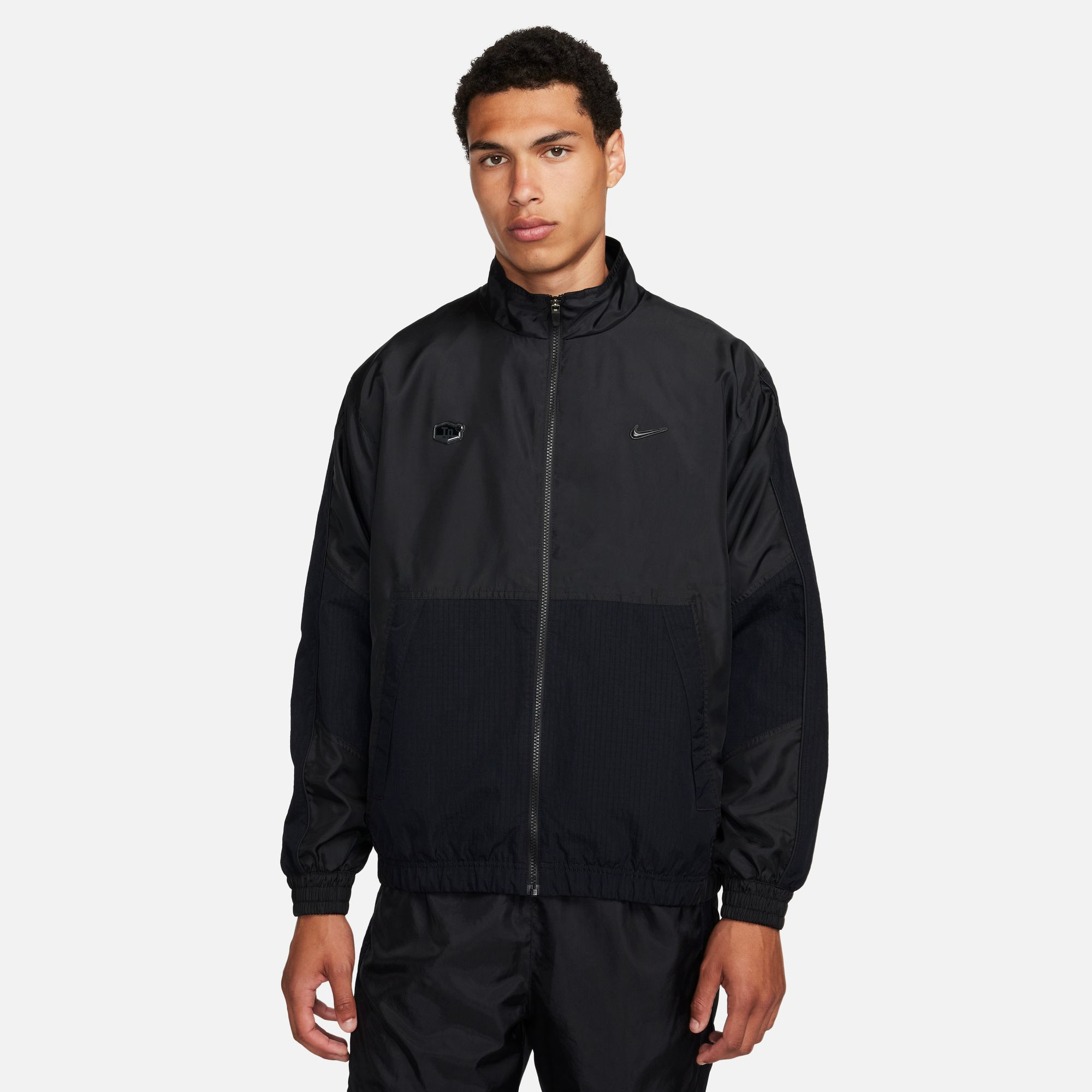 mens black nike poly tracksuit