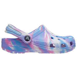 Girls' Grade School - Crocs Classic Marbled Clog - White/Pink