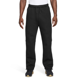 Men's - Nike Tech Fleece Open Hem Pants  - Black/Black
