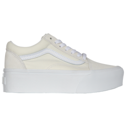 Women's - Vans Old Skool Stackform  - White/White