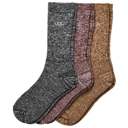 Men's - UGG Rib Knit Cozy Crew 3 Pack Socks - Black/Grape