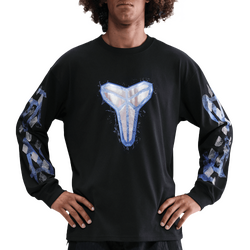 Men's - Nike Kobe Dri-FIT M90 Long Sleeve T-Shirt  - Black/Black