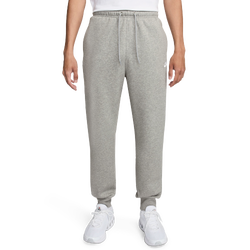 Men's - Nike Club Basketball Joggers  - Dark Grey Heather/White/Light Smoke Grey