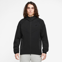 Men's - Nike Tech Fleece Full-Zip Hoodie  - Black/Black