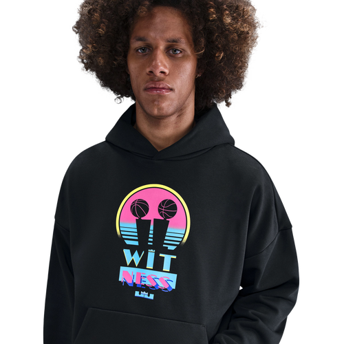 Nike Men's Lebron TF SI Brushed Pullover Hoodie - Size S - White/Black