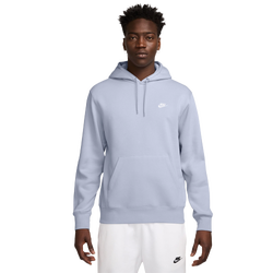 Men's - Nike Club Basketball Pullover Hoodie  - Ghost/White