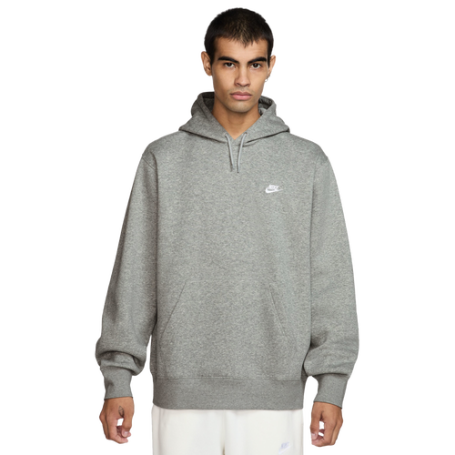 Nike Men's Club Pullover Hoodie - Size S - White/Light Smoke Gray/Dark Gray Heather